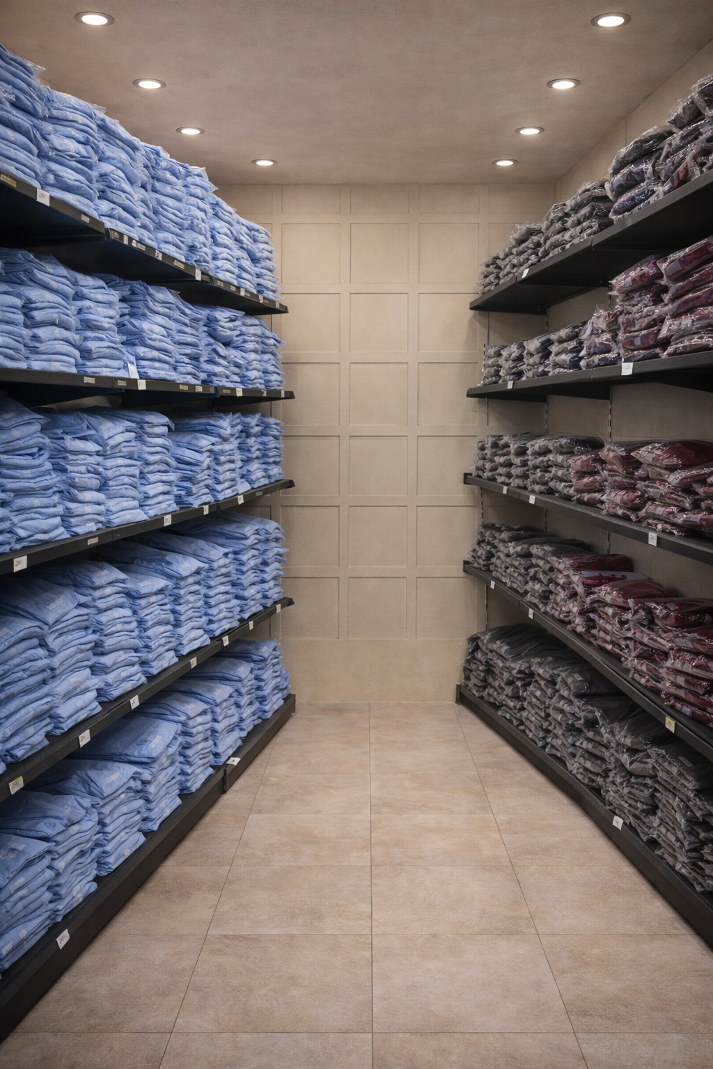 Garment storage at Alfatex Industries